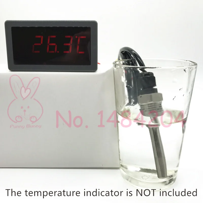 Цифровой датчик температуры DS18B20 BSP G1/2 &quotрезьба 20 50 100 мм Зонд 1 м ПВХ 3-жильный