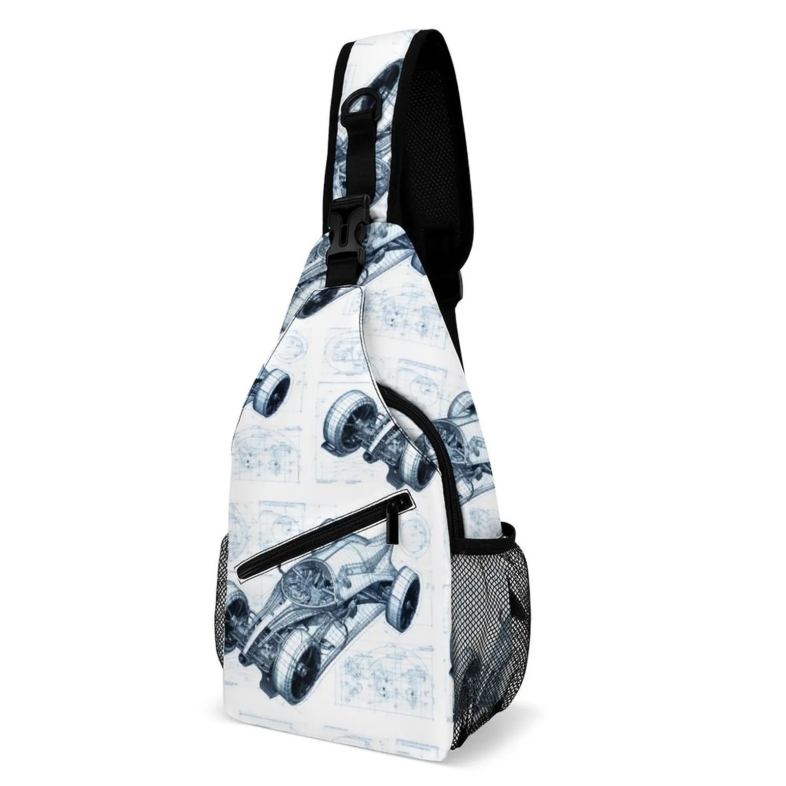 

Dazzling Sports Car Shoulder Bags Drawings Sketch Style Fun Chest Bag Men Phone Sport Sling Bag Fishing Designer Small Bags