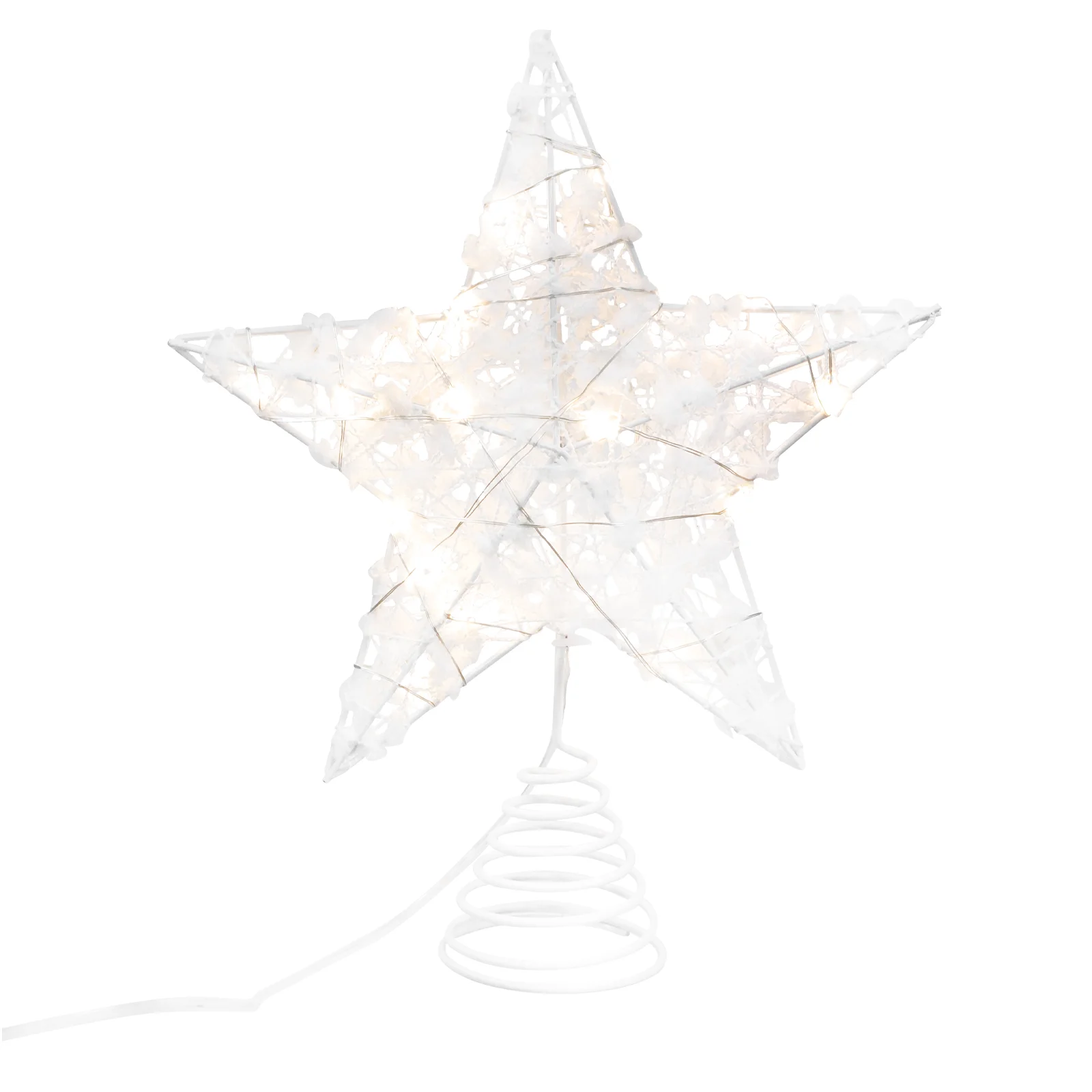 

Tree Top Star Christmas Decorations Festival Adornment Shine Treetop Luminous Lamp Iron Creative Topper