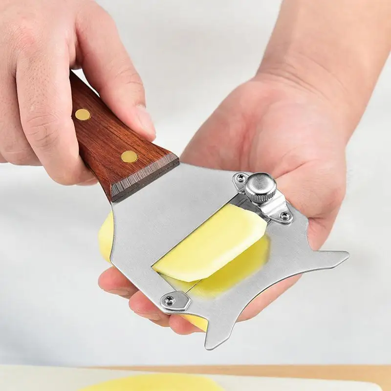 Truffle Cheese Knife Blade Stainless Steel Butter Slicer Small Dessert Cutter With Wood Handle Kitchen Gadgets