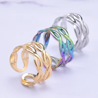 5pcs fashion double infinity 8 stainless steel charm anti stress knuckle tail rings jewelry for engagement rings anillo pareja
