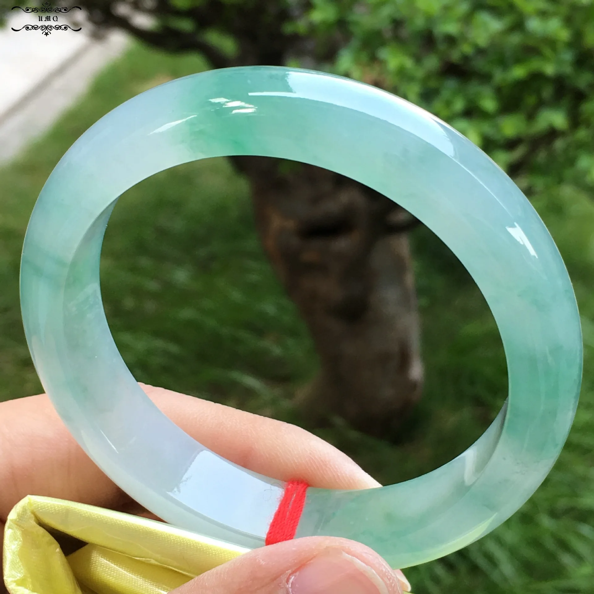 

[new Goods in March]high Ice Floating Green Positive Circle Bracelet Size 59.5-13.7-8.7 Natural a Goods 31105