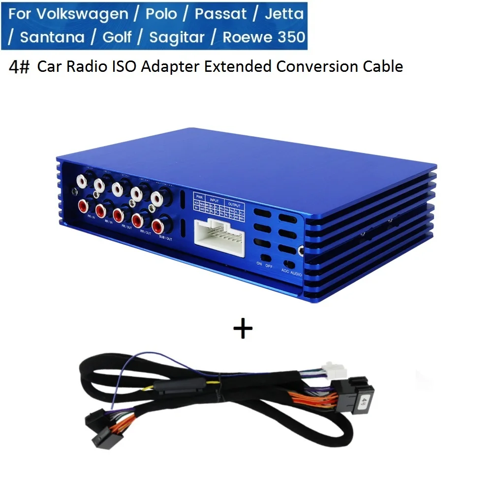 

4#Cable Car Audio Power Amplifier DSP Processor Bluetooth Amp Equalizer Amplificador Automotivio Sound For VW Polo Passat Golf