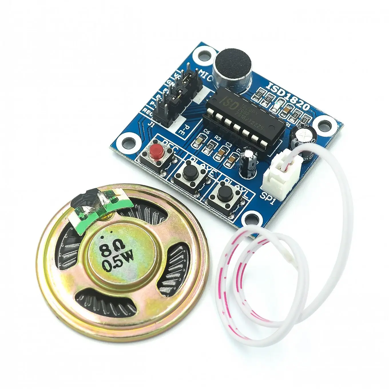 1pcs ISD1820 Voice Recording Recorder Module With Mic Sound Audio Loudspeaker | Voltage Regulators/Stabilizers