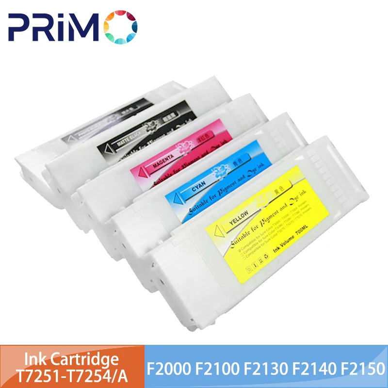 Текстильный чернильный картридж T7251 T7252 T7253 T7254 T725A для Epson SureColor F2000 F2100 F2130 F2140 F2150 F2160