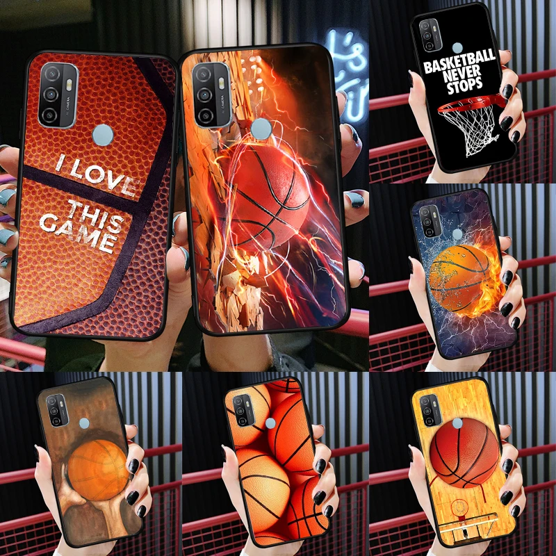 

Basketball Case For OPPO A5 A9 A31 A53 2020 A83 A91 A93 A15 A16 A54 A74 A94 A52 A72 Find X5 Pro Cover