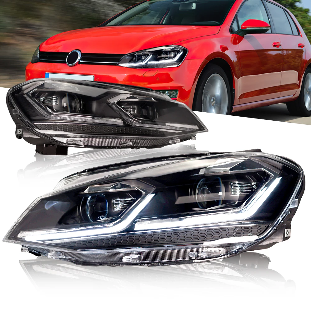 

Wholesale led head lights fit for GOLF 7 headlights with Sequential turning signal 2014-2017 for golf mk7 with 7.5 look