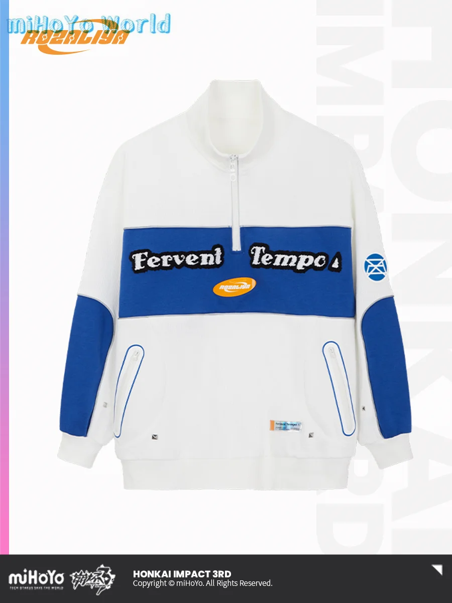 MiHoYo официальный Honkai Impact 3 8-битное пальто для косплея Fanatical Blues Doujin толстовки пар