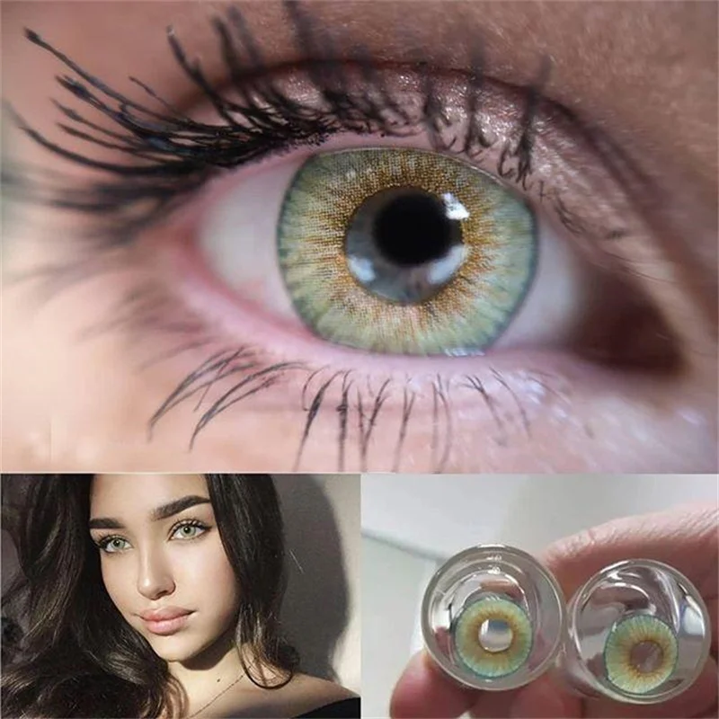 

GFRIEND 2Pcs/Pair Taylor DNA Colored Contact Lenses Colorful Beauty Cosmetic Contacts Natural Color Lens Eye Contact Blue Lenses