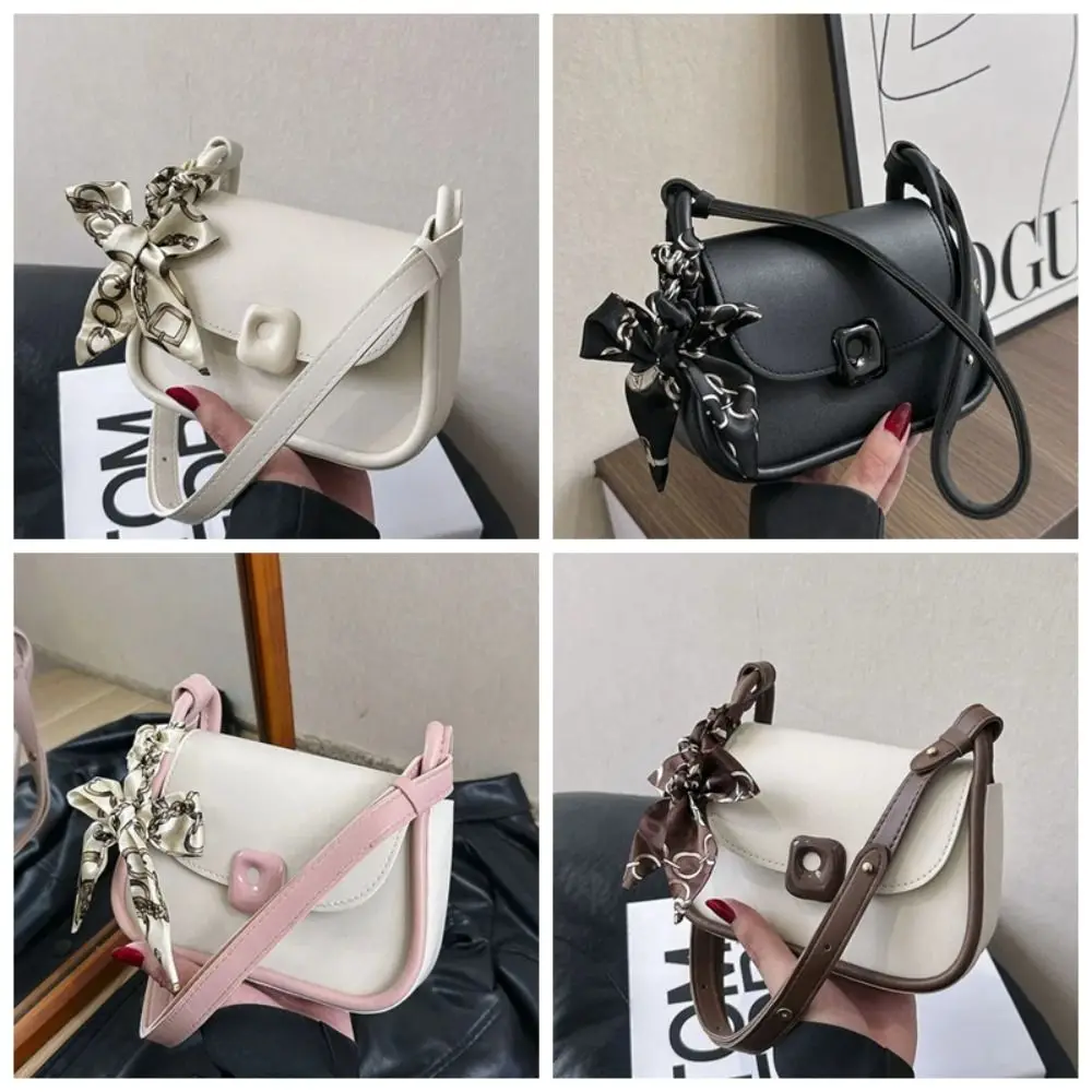 Шелковый шарф с подвеской в виде банта сумка для подмышек корейский стиль