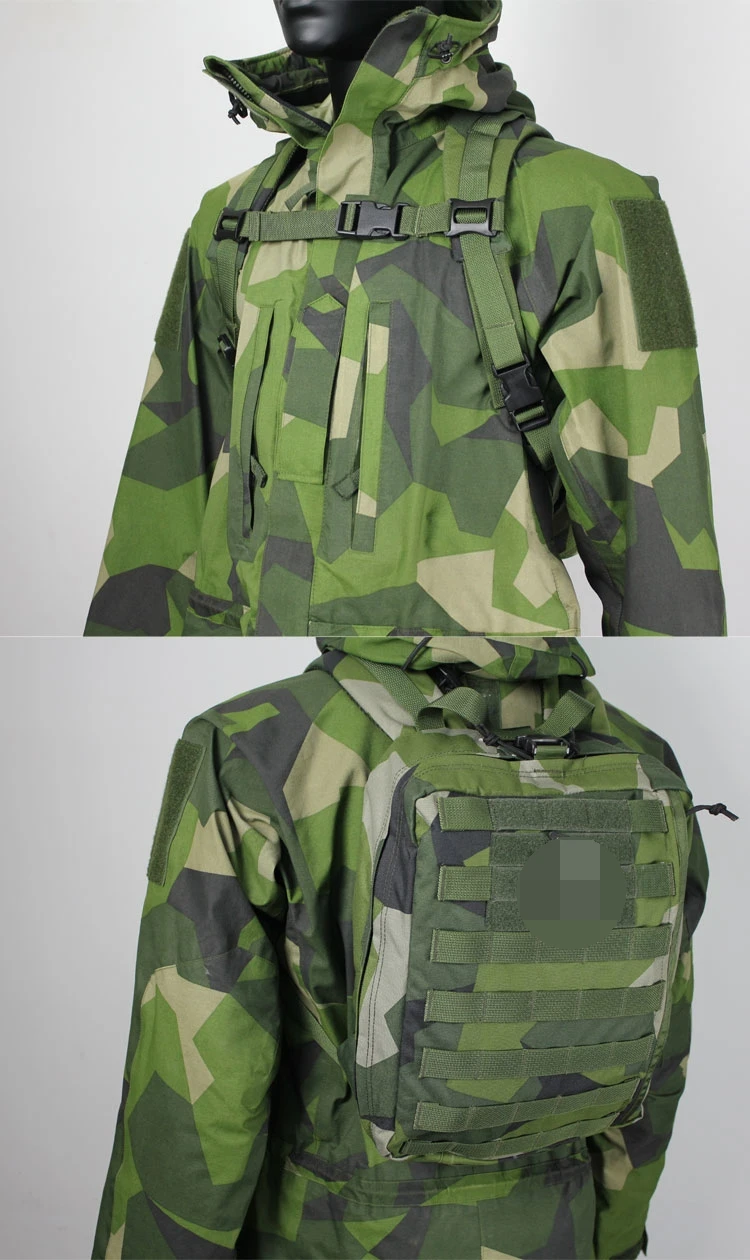 Outdoor Sports Tactics Sweden M90 Geometric Camouflage Multipurpose Light Backpack Assault Bag