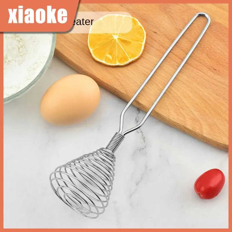 

Mini Kitchen Manual Handheld Coffee Whisk Foam Mix Whisks Push Type Egg Beater Kitchen Gadgets Egg Cream Stirring Rod