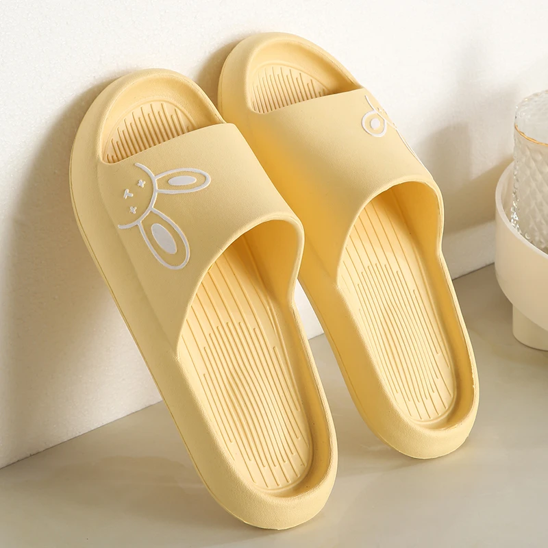 Woman slippers comfortable cushion slippers animal bunny shoes platform flat indoor mules ladies summer sandals