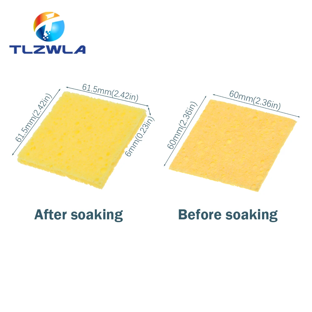 

10 жёлтых губок для паяльников