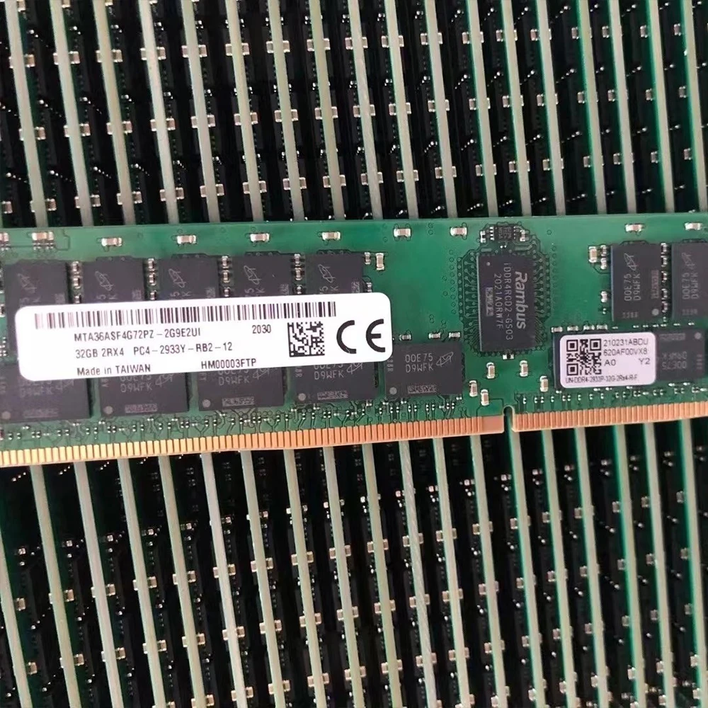 1 шт. Оперативная память MTA36ASF4G72PZ-2G9E2 для серверной памяти MT DDR4 RDIMM 32G 2RX4 2933 ECC REG PC4-23400