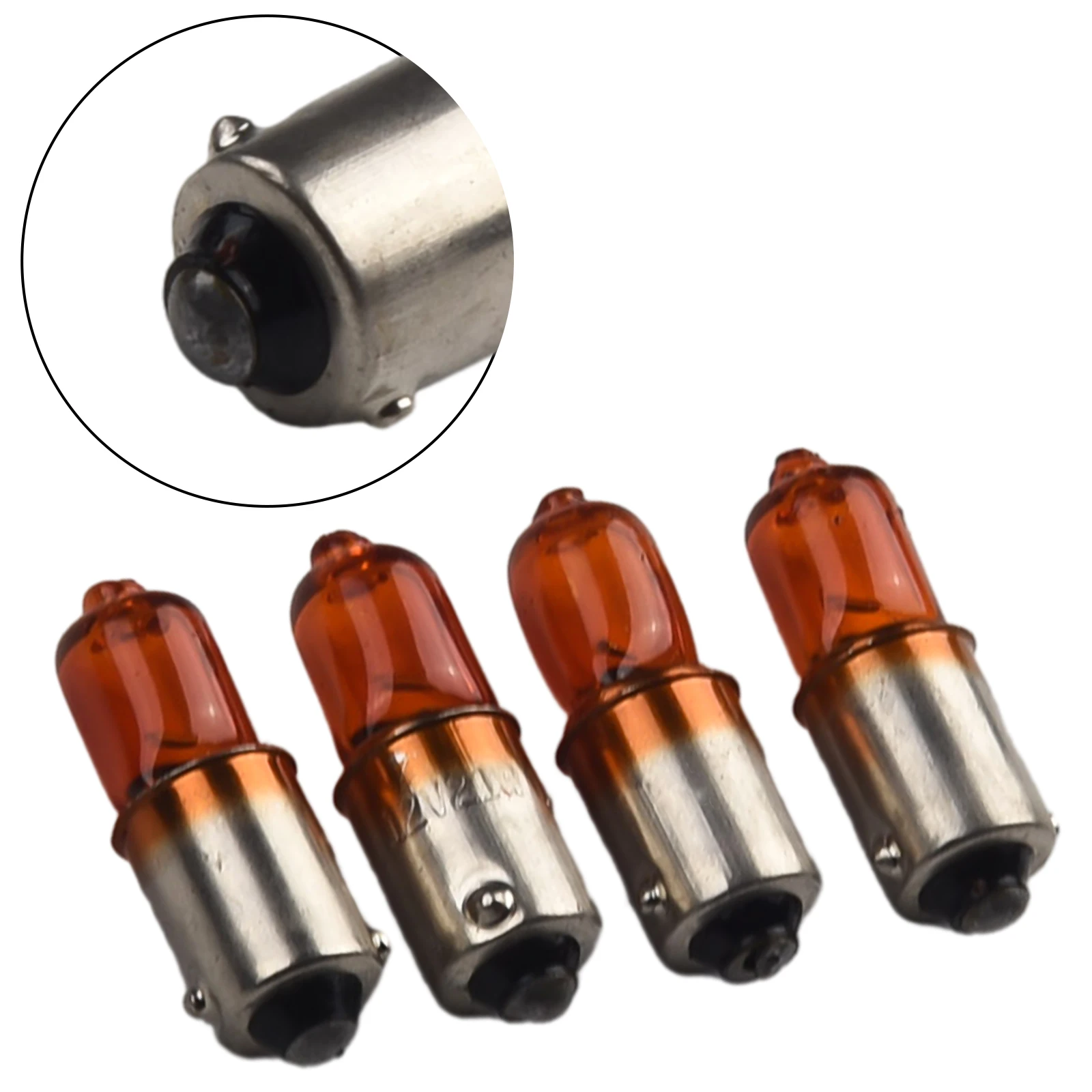 

Brand New Motorcycle Indicator Bulbs 4pcs Amber For Auto Car Halogen Light Mini Miniature Motorbike Replacement