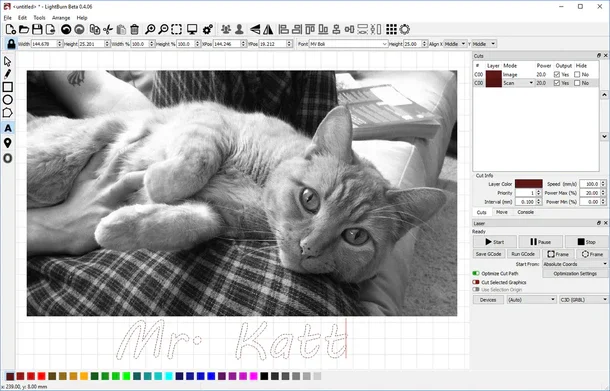 Tyvok LightBurn Лазерная гравировка и резка Лицензионный ключ Контроллер GCode