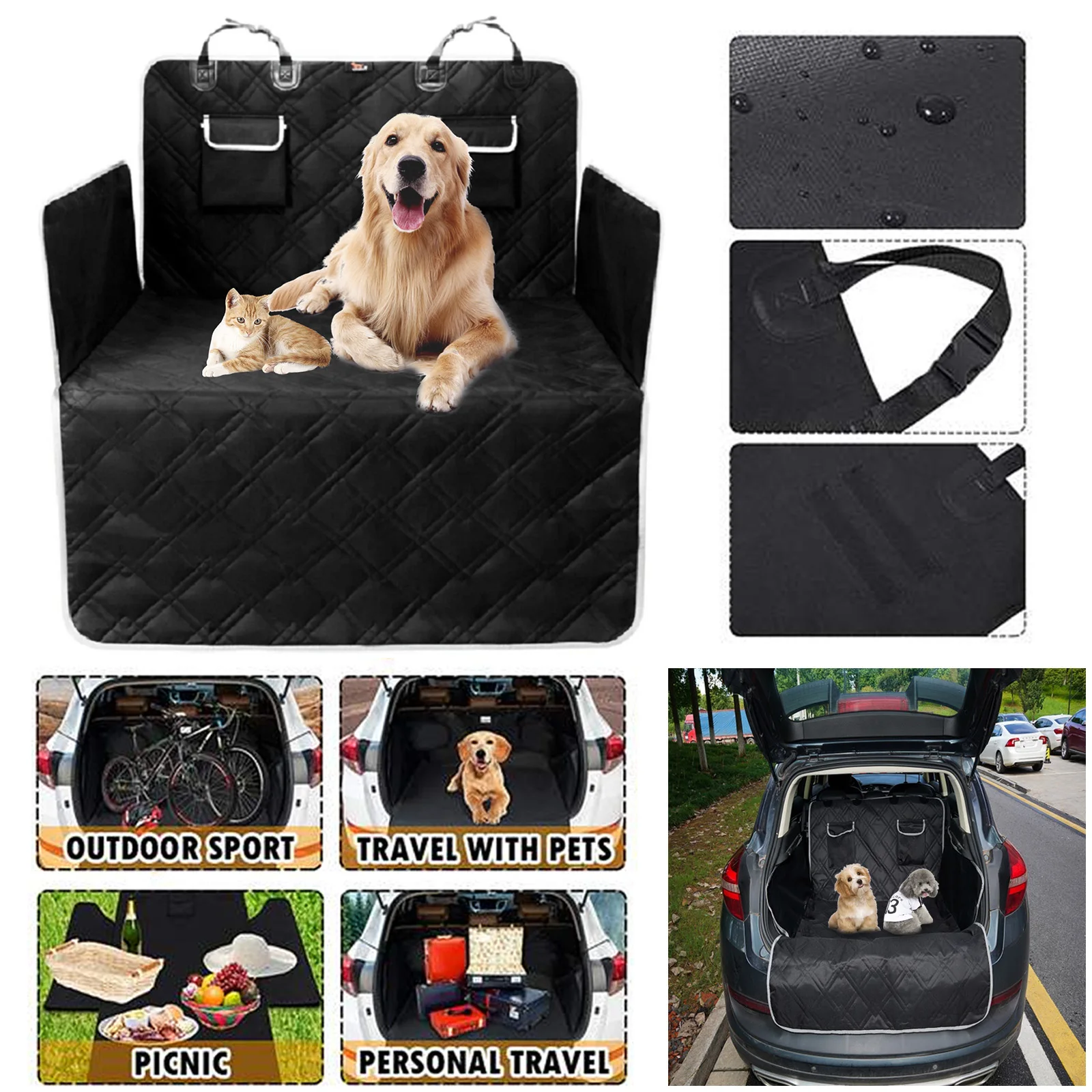 

Trunk Case Dog Car Trunk Protection Pet Cat Dog Travel Blanket Hammock Mat Dog Transporter Dog Car Seat Cover