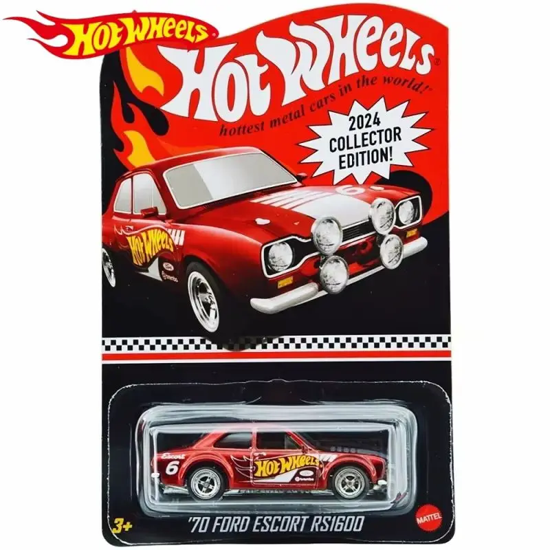 Фото Оригинальный Hot Wheels '70 Ford Escort Rs1600, эксклюзивная коллекционная версия, литой автомобиль, 1/64, модель автомобиля, детская коллекция игрушек №2