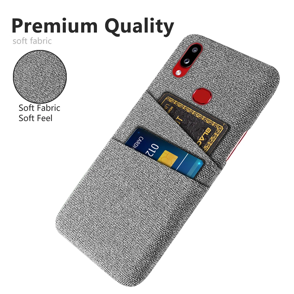 

For Samsung Galaxy A10S A 10 s SM-A107F Fundas Coque For Samsung A10s Case A107F Dual Card Fabric Cloth Luxury Business Cover