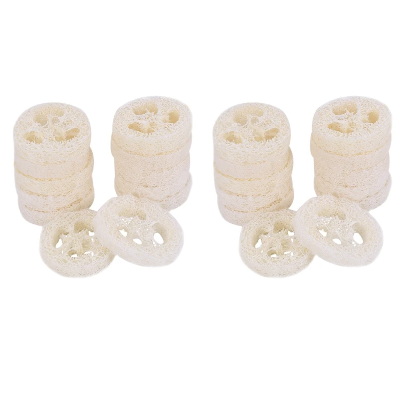 

400 кусочков люфы диаметром 4-6 см, индивидуальные инструменты для мыла «сделай сам», чистящие принадлежности, губчатая шайба