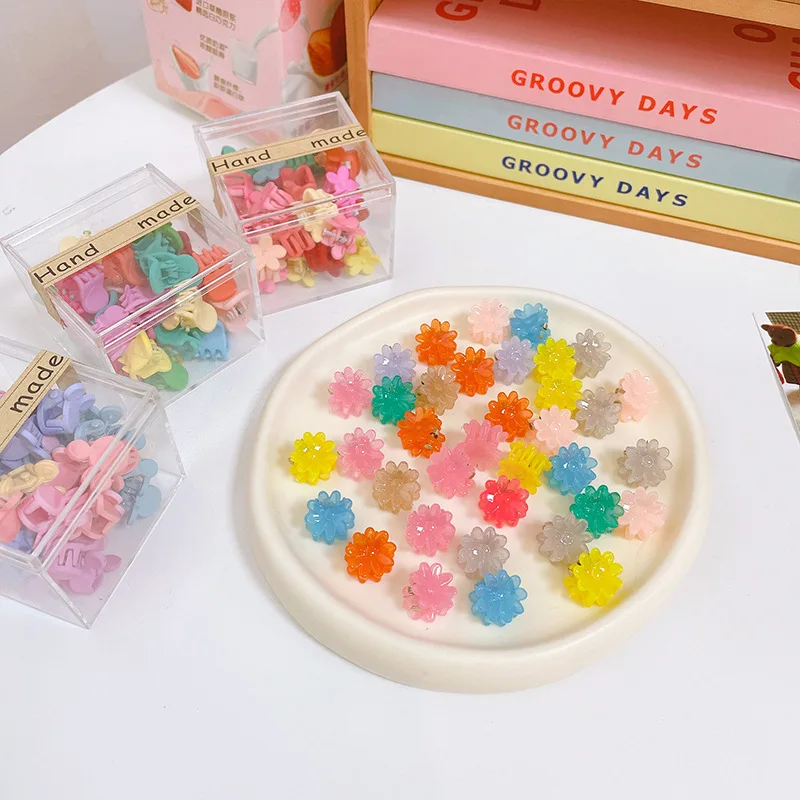 

36pcs/Set Girls Cartoon Colorful Flower Mini Hair Claws Kids Sweet Hairpins Children Fashion Hair Accessories Cute Hair Clip