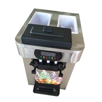 Food Grade Soft Ice Cream Maker Sorbet Cooler Three Color Table Top Cone Freezer Vending Machine Kitchen Utensils