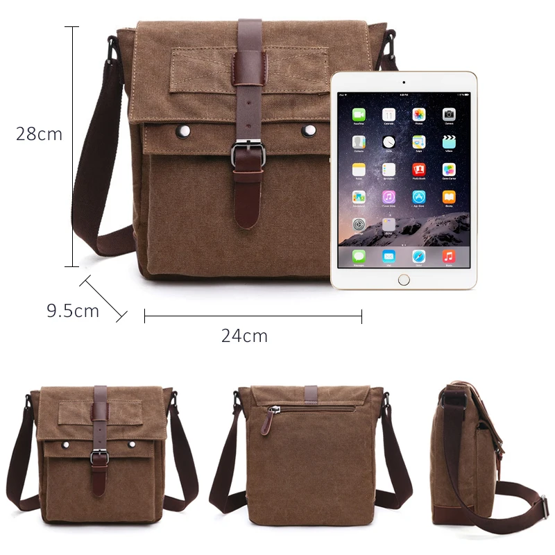 Xiaomi Men Business Messenger Bags for Men Shoulder Bag Vintage Canvas Crossbody Pack Retro Casual Office Travel Bag