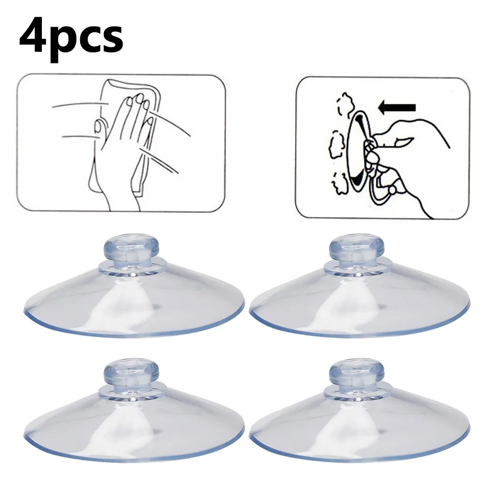 

4/10pcs 55mm Mushroom Head Sucker PVC Strong Vacuum Suckers Suction Cups Wall Hook Kitchen Bathroom Wedding Car Glass Decor