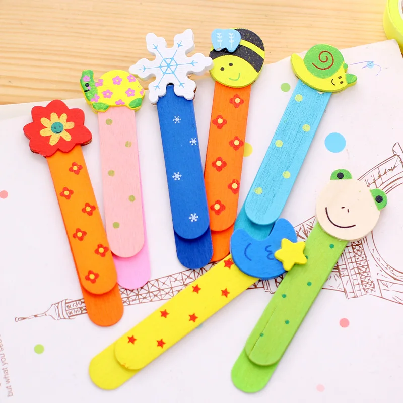 

Wooden Cartoon Bookmark, Creative Gift Cute Pupil Prize Children Students' Supplies