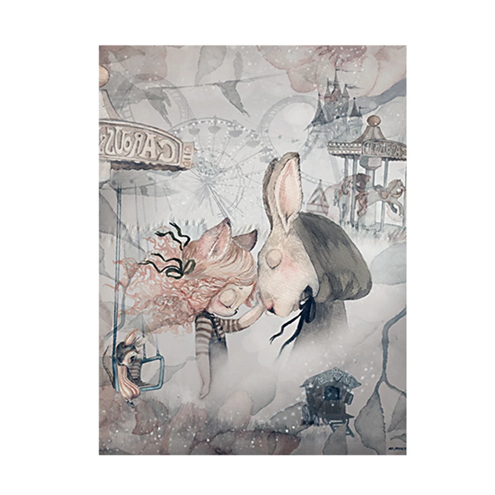 

Rabbit Boy And Girls Cartoon Angel DIY 5D Full Diamond Painting Diamond Embroidery Diamond Mosaic Set Christmas Gift Year