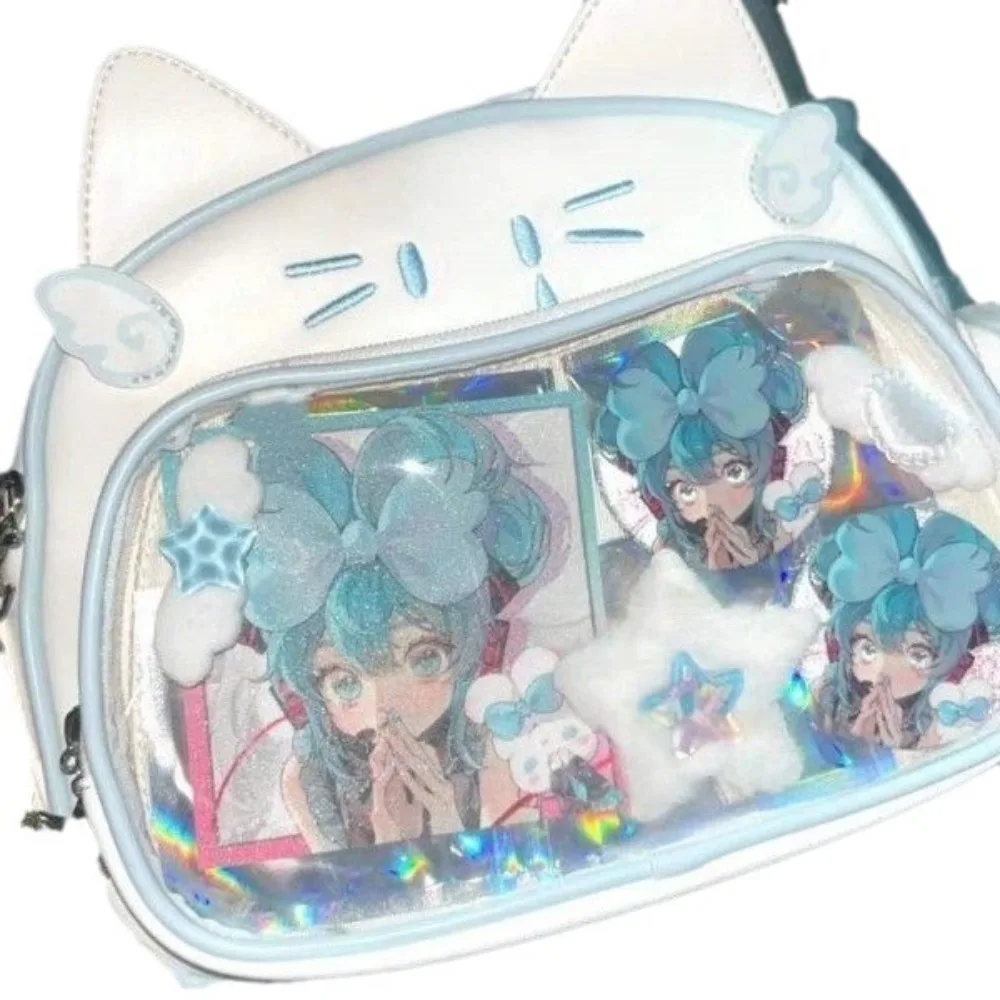 Кожаная Сумка Через Плечо С Милым Кошачьим Принтом Для Женщин Повседневный Стиль