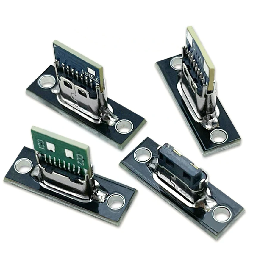 Фото 2/5/10 шт. Разъем USB 3.1 типа C с винтовой крепежной пластиной Type-C USB Jack 3.1 Type-C 2-контактный 4-контактный 5-контактный 6-контактный гнездовой разъем DIY №3