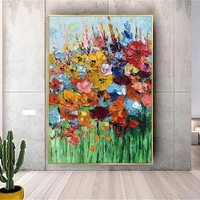 nordic flower shiny wall art pictures 100 hand painted oil painting on canvas modern canvas paintings decor living room mural