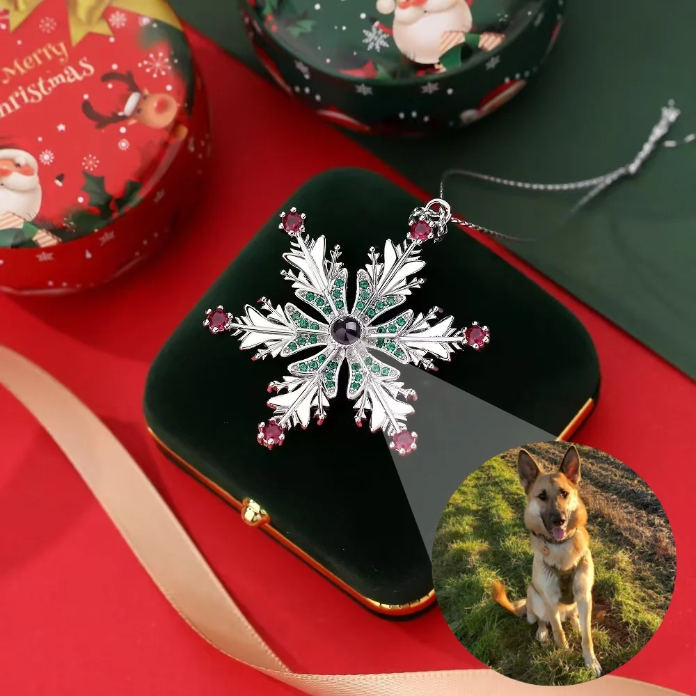 Медный кулон-снежинка с фото