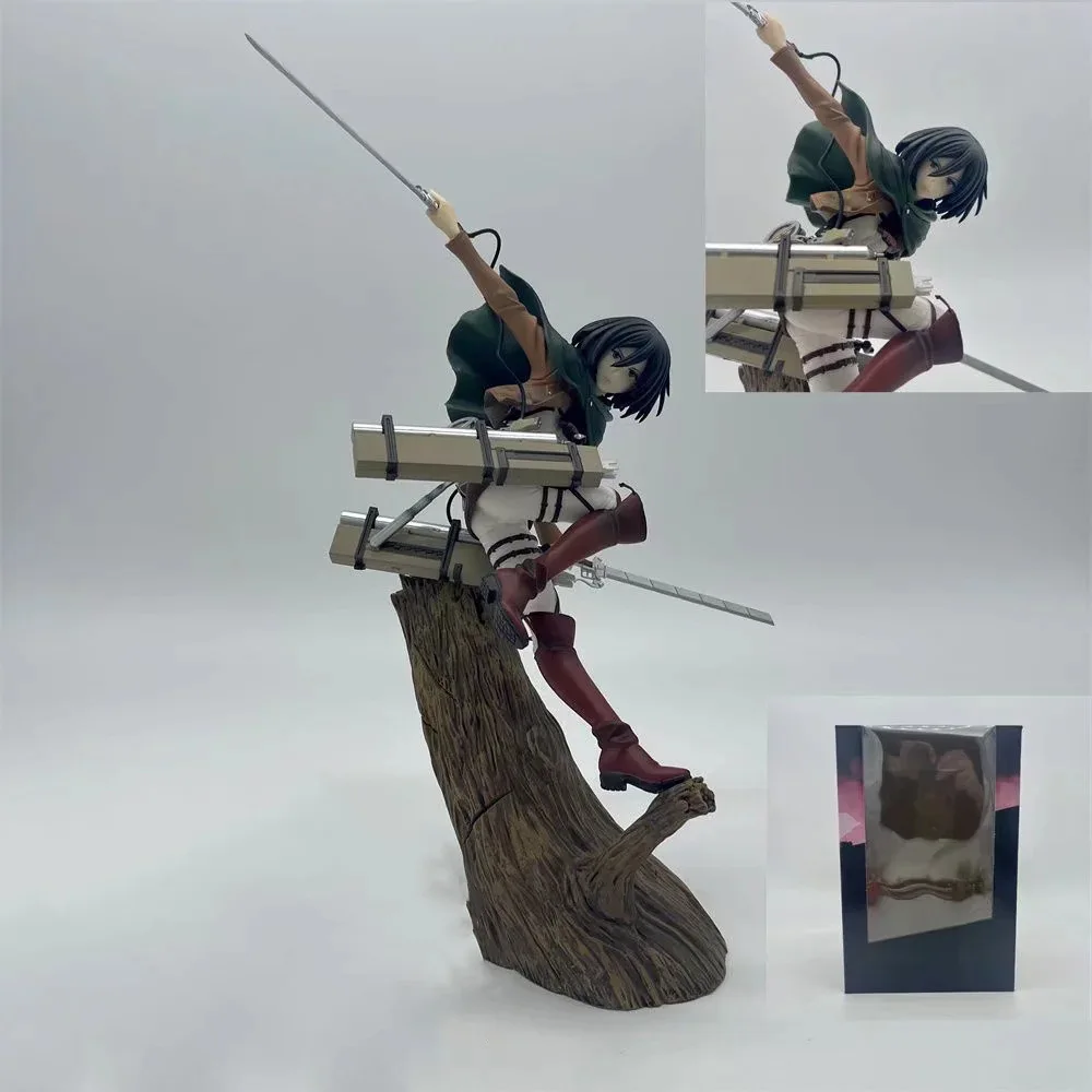 

29CM Attack on Titan Anime Figure Mikasa Ackerman PVC Action Figure Levi Ackerman Figurine Collection Model Toys For Gifts