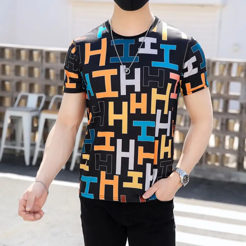 

Летняя Сетчатая футболка сезона 2022, Мужская облегающая футболка с коротким рукавом и круглым вырезом, повседневная облегающая футболка, уличная одежда, женские футболки