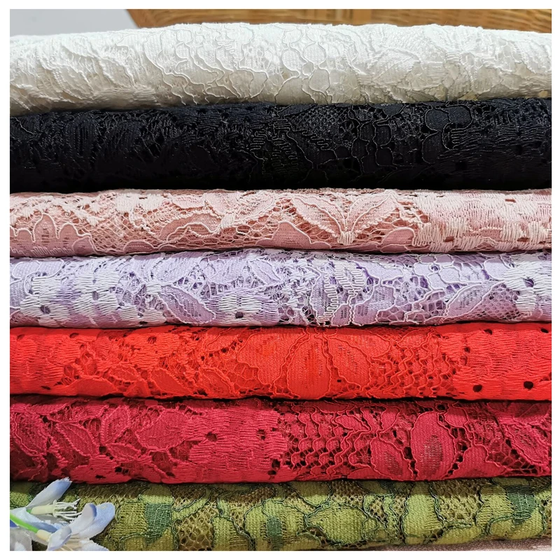 Нажимная Марля с волнистыми краями вышитая кружевная ткань модный дизайн платье