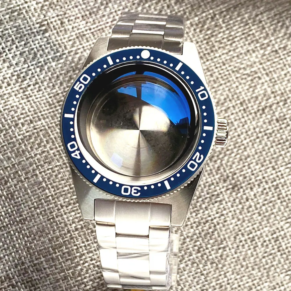 AR Domed Sapphire 62MAS Watch Case for NH34A NH36A NH38A PT5000 ETA2824 ST2130 Brush Steel Band for Watch Mod Watch Accessories
