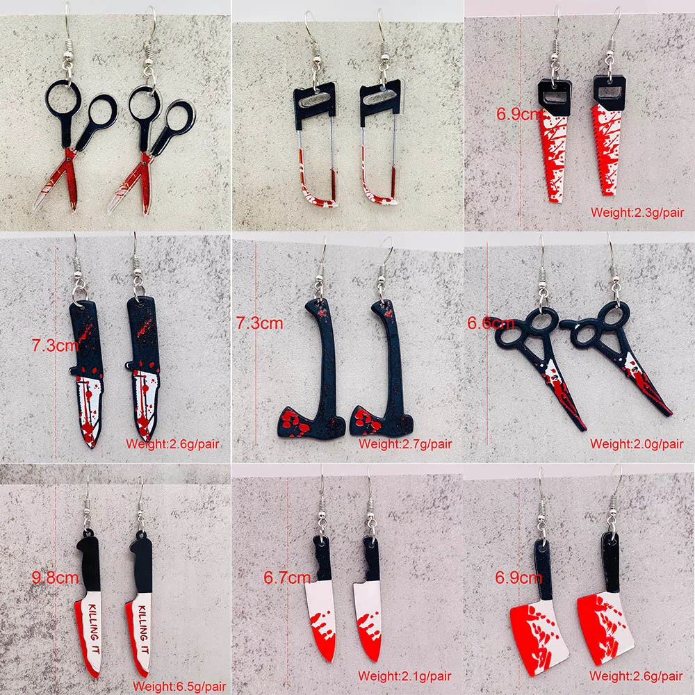 Висячие серьги в виде Призрачного лица на Хэллоуин модные готические акриловые с