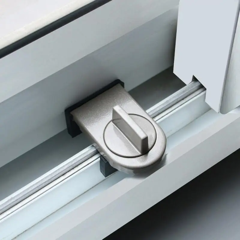 

Sliding Sash Stopper Cabinet Locks Straps Doors Security Anti-theft Lock Aluminum Alloy Window Sliding Door Baby Kids Doors Lock