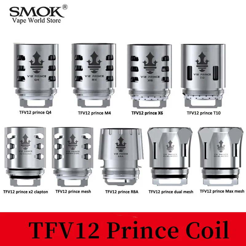 Eletronic Cigarette Original Vape SMOK TFV12 Prince Coil For TFV12 PRINCE Tank With DIY RBA Q4 M4 X6 T10 Mesh dual mesh Core