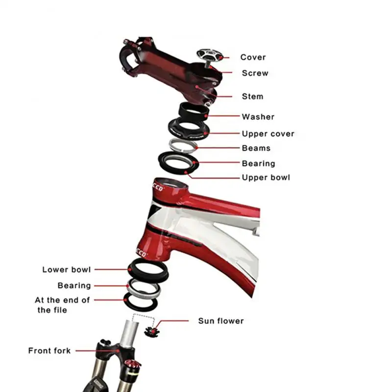 

Ultra-light Bicycle Bearing Aluminum Alloy Bicycle Bearing Headset 6 Colour Bicycle Headset Bike Accessories Flexible Rotation