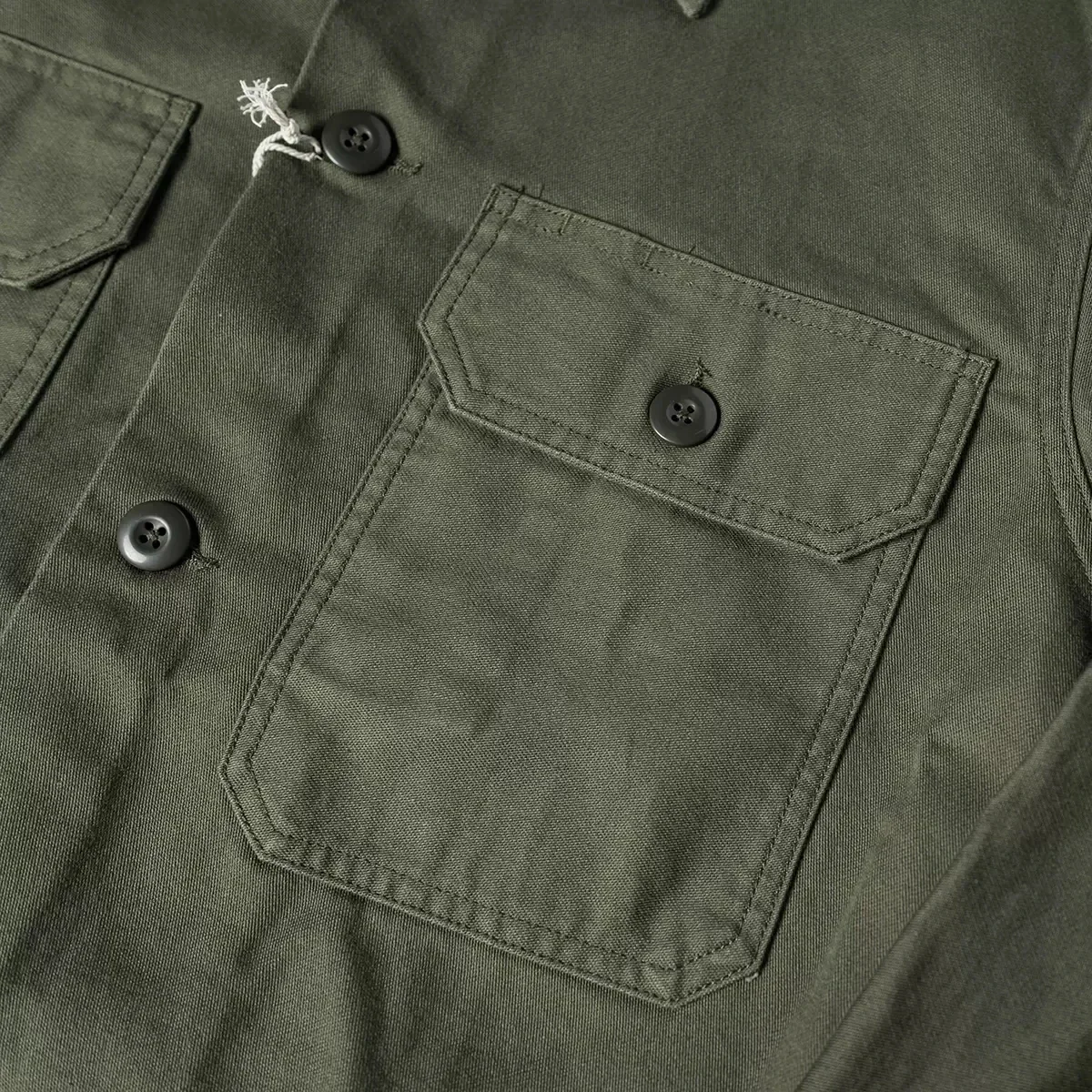 Нет в наличии 1963 2 узора OG-107 рубашка усталости из сатина оливково-зеленая