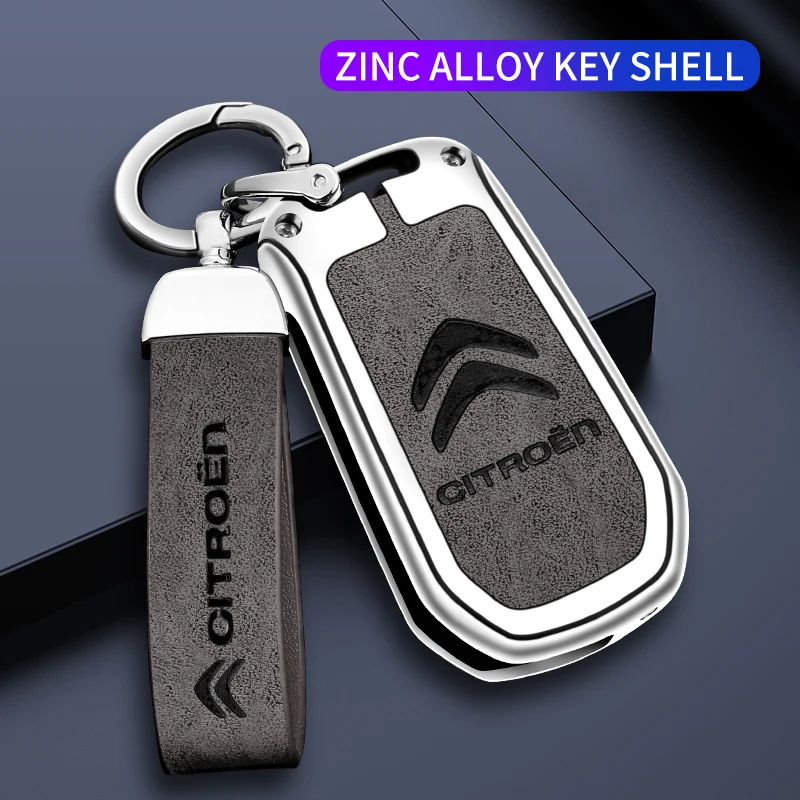 

Car Key Case Shell Auto Emblem Keychain Ring For Citroen C4 C3 C5 C2 C1 Berlingo C-Elysee Picasso Saxo D S3 Jumpy Aircross Cactu