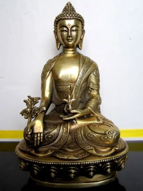 

Tibetan Buddhism Bhaisajyaguru Bronze Statue