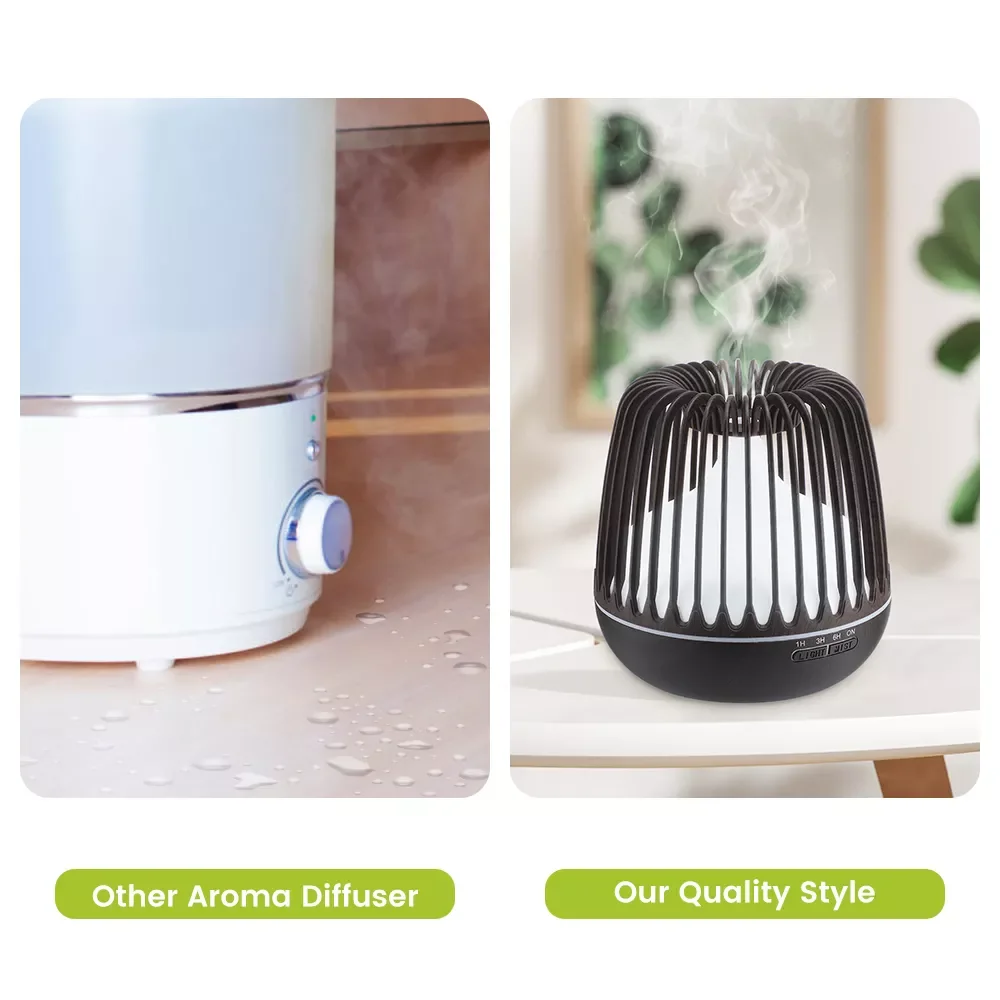 

NEW2023 Air Humidifier Ultrasonic Silent Aromatherapy Essential Oil Diffuser Fragrance for Home Room 500ML with LED Light