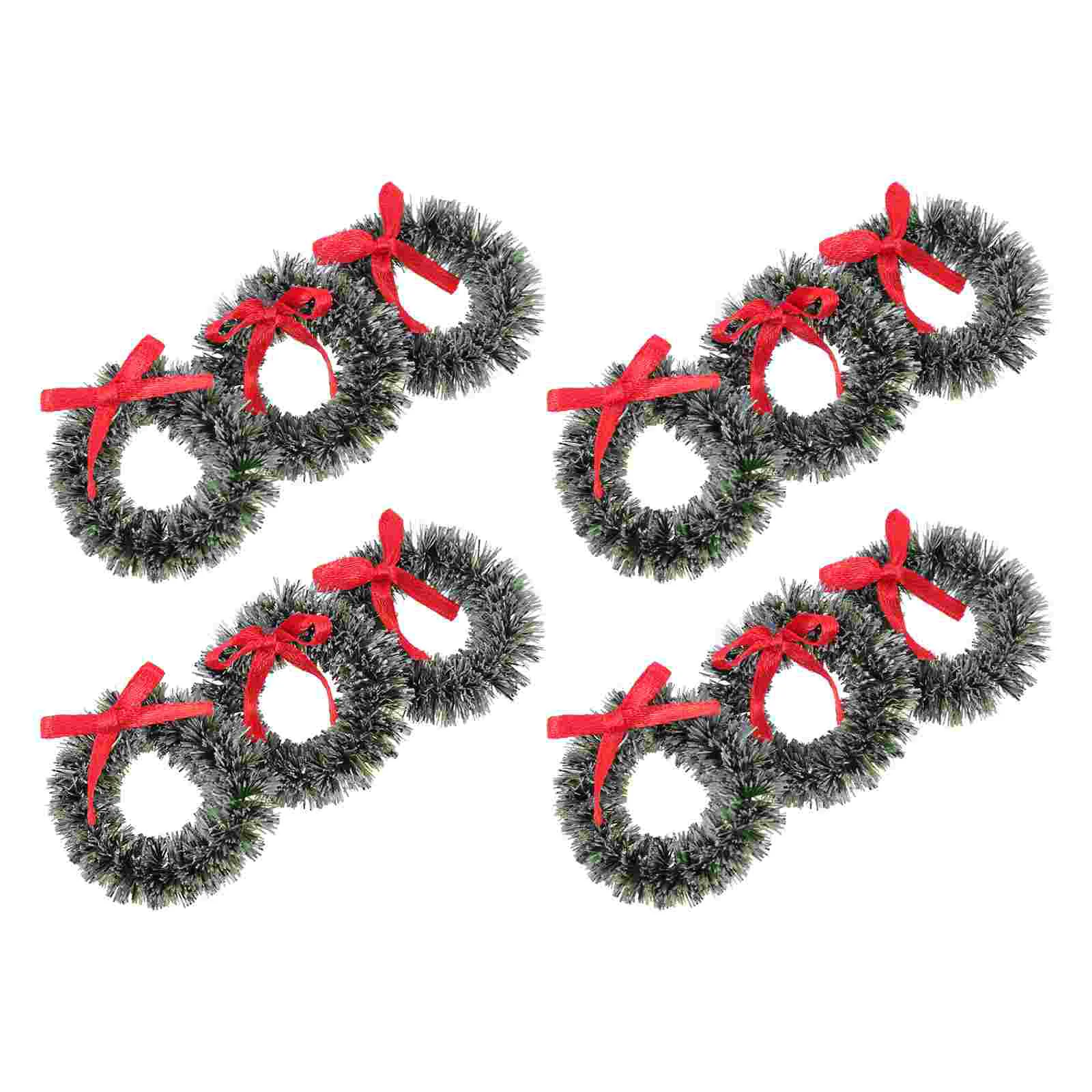 

Christmas Wreath Mini Wreaths Hanging Garland Tree Artificial Rings Miniature Crafts Decorations Ornaments Pine Ornament Holiday
