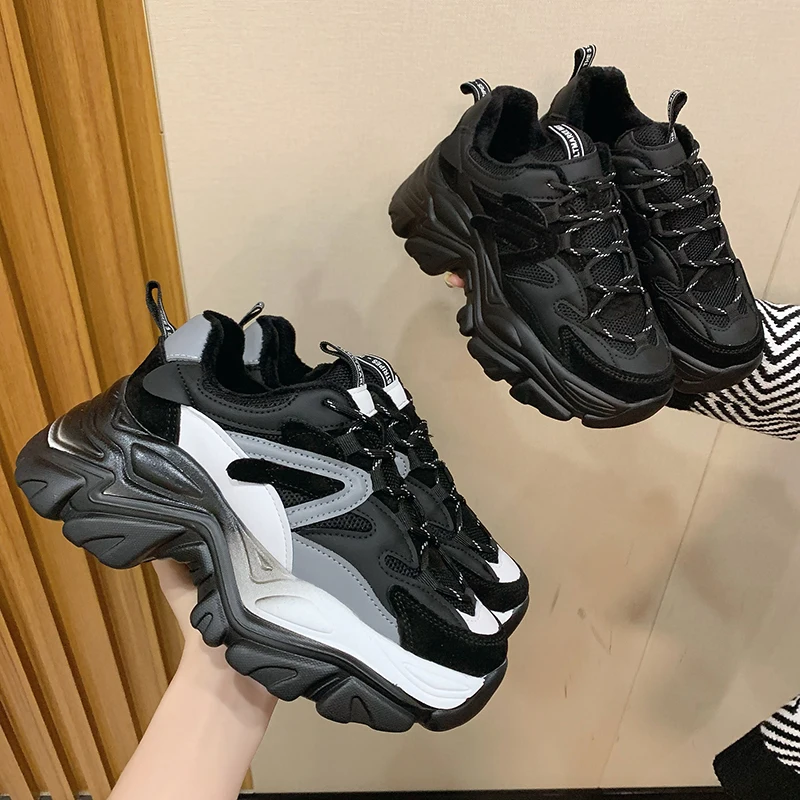 

Chunky Sneakers Women Winter Shoes 2021 Casual Platform Zapatillas Mujer Women's Sneakers Tennis Feminino Fashion Ladies Shoes