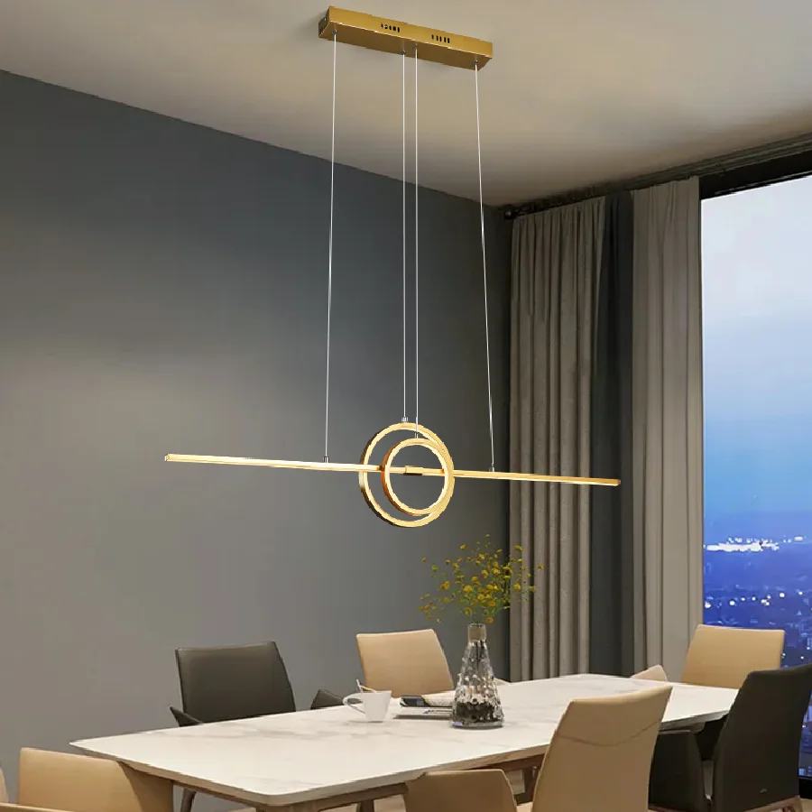 

L1000mm Pendant Chandelier Remote Controller Hanging lamp Modern Led Dimmable Chandelier For Dining room kitchen yrandol